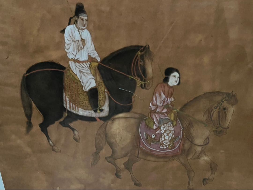 希少 中国 版画 絵画 骨董 アート 虢国夫人遊春図