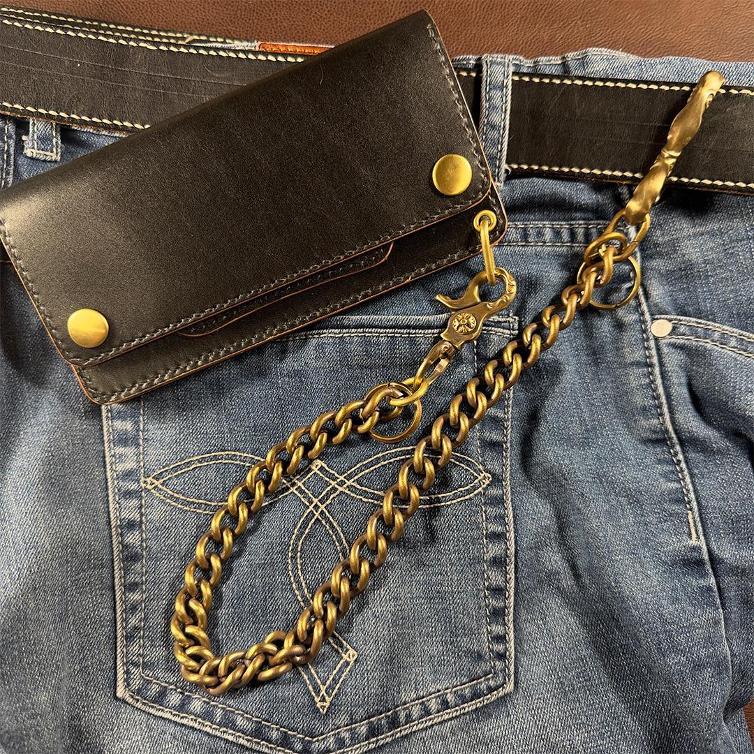 ヴィンテージ感漂う喜平ウォレットチェーン｜エイジング加工済み｜WC-KBE-55