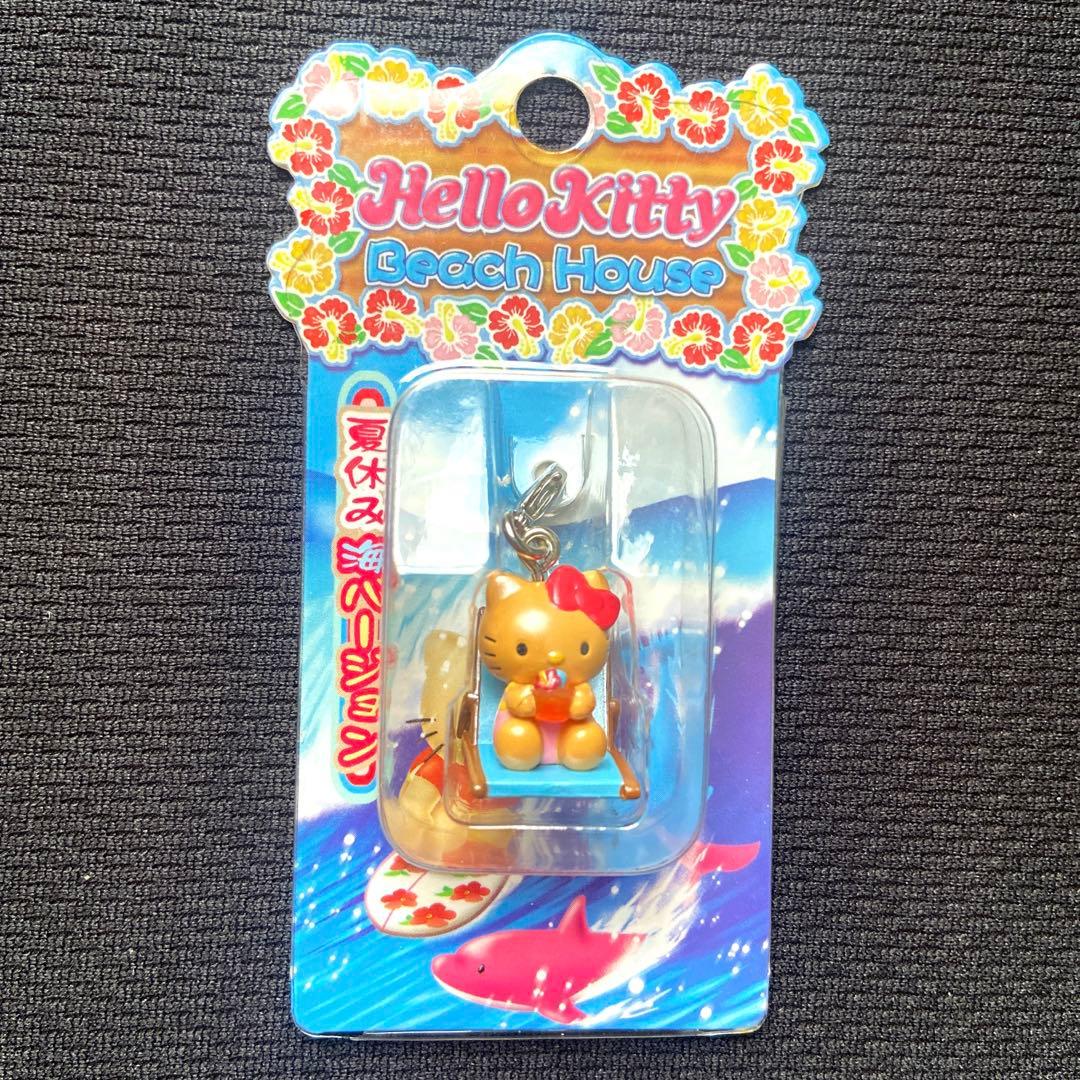 激レアご当地日焼けキティ ビーチハウスファスナーマスコット根付夏休み海バージョン