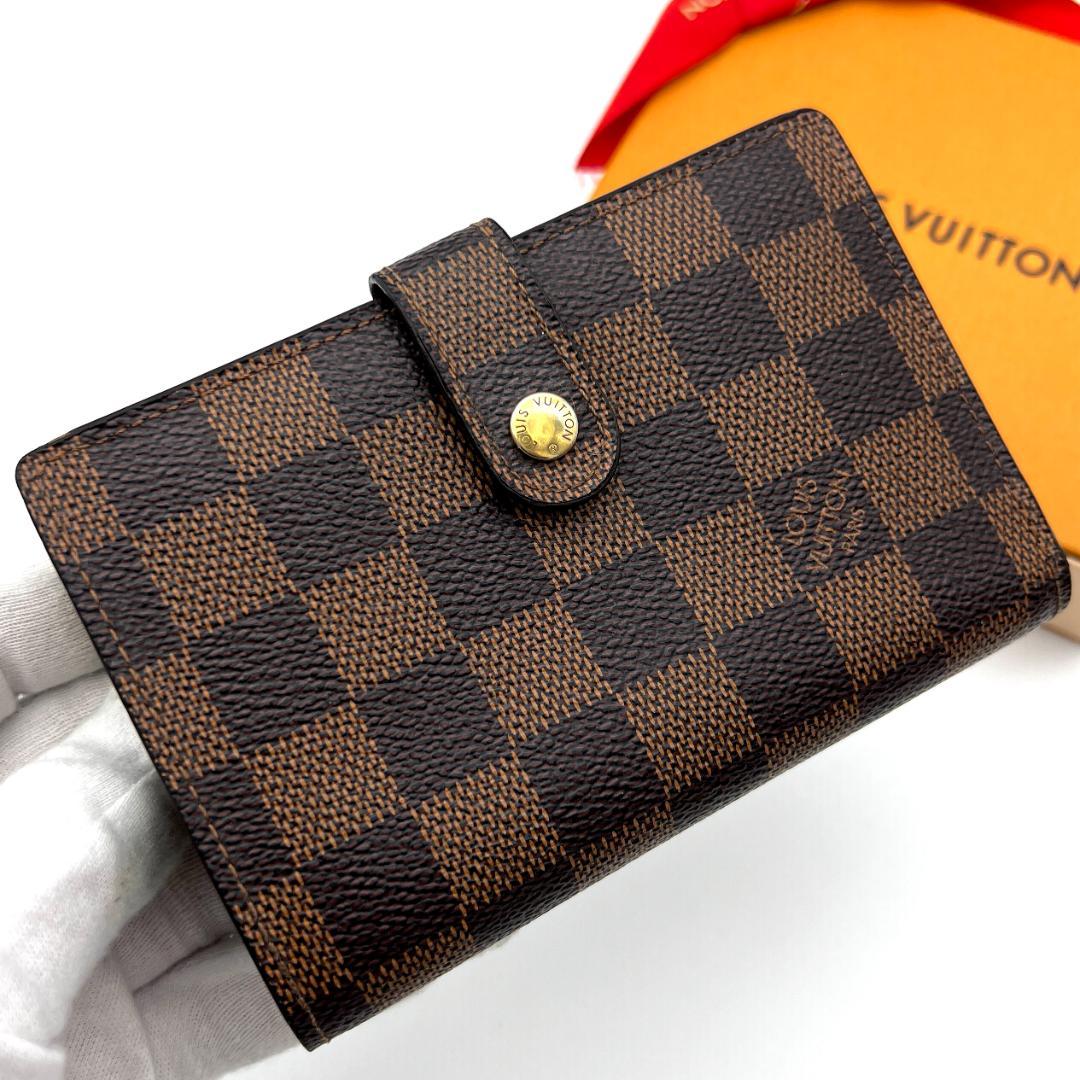【極美品】ルイヴィトン ダミエ ポルトフォイユ ヴィエノワ がま口 新型 752