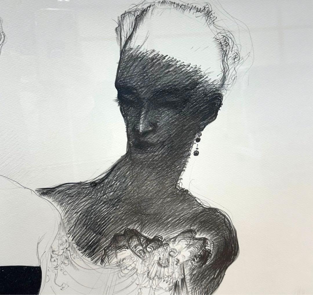 2190様感謝‼️幻想の絵師‼️天野喜孝「月夜」鉛筆直筆署名リトグラフ➕特大パンフ