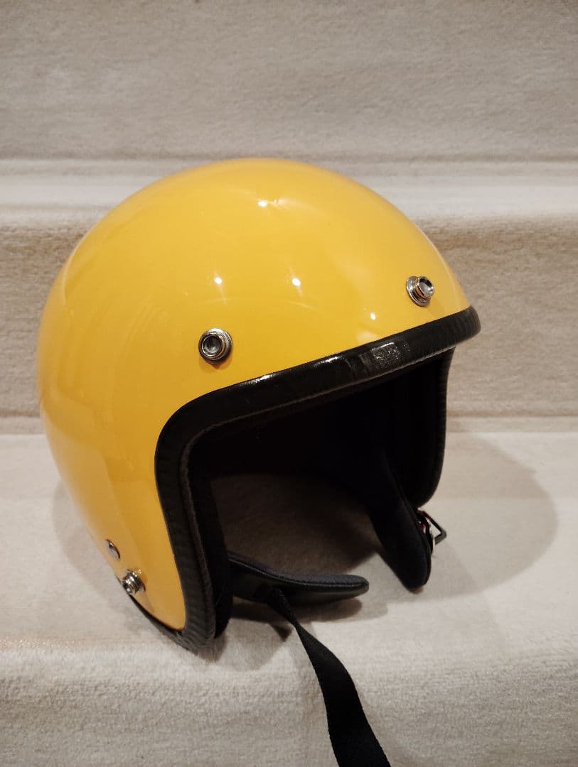 スモール ジェットヘルメットイエロー【フリーサイズ】57-60cm レトロ