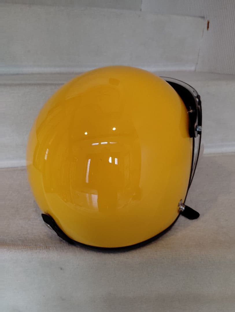 スモール ジェットヘルメットイエロー【フリーサイズ】57-60cm レトロ