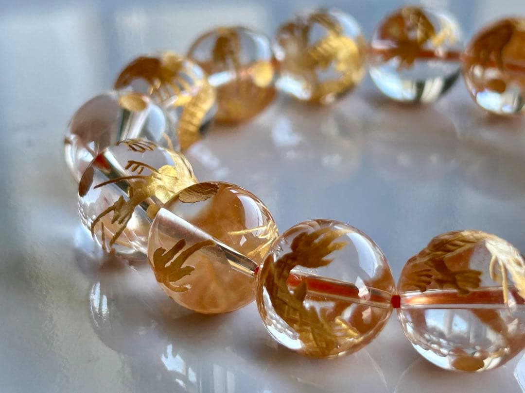✨二翼のパパ 様お取り置き分✨超美品✨ヒマラヤ水晶　ブレスレット✨龍