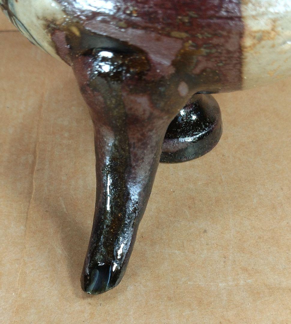 【本物保証】金城次郎 カラカラ(魚,海老文）本人直筆共箱 栞 人間国宝 壷屋焼