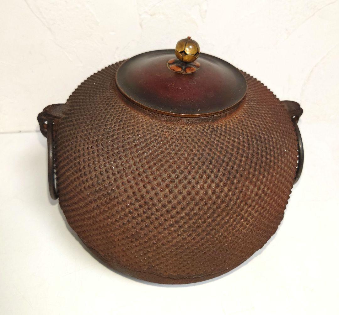 茶釜 茶がま あられ 茶道具 茶室 骨董品 古道具 アラレ 鉄瓶 茶道 霰星