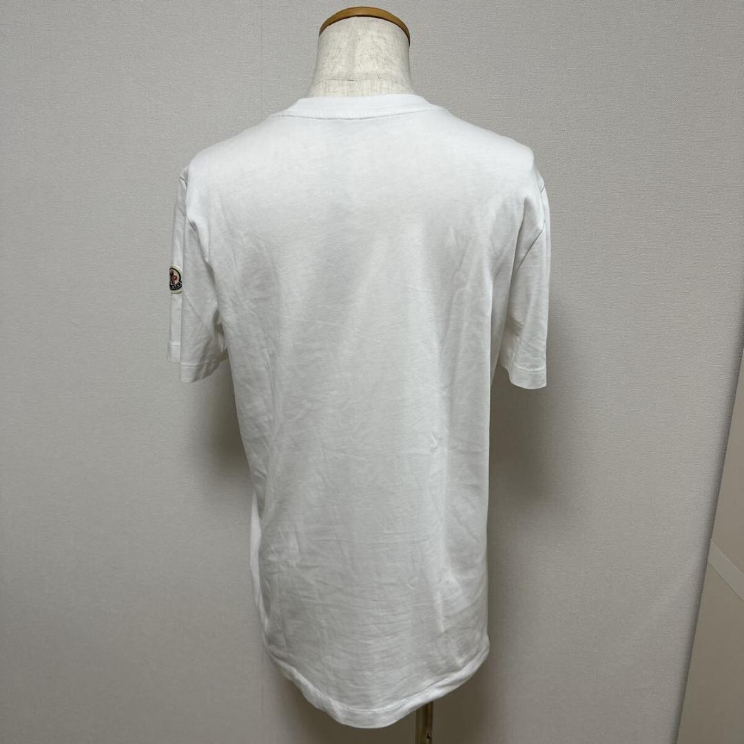 モンクレール 花柄 ワッペン Tシャツ size S ホワイト メンズ