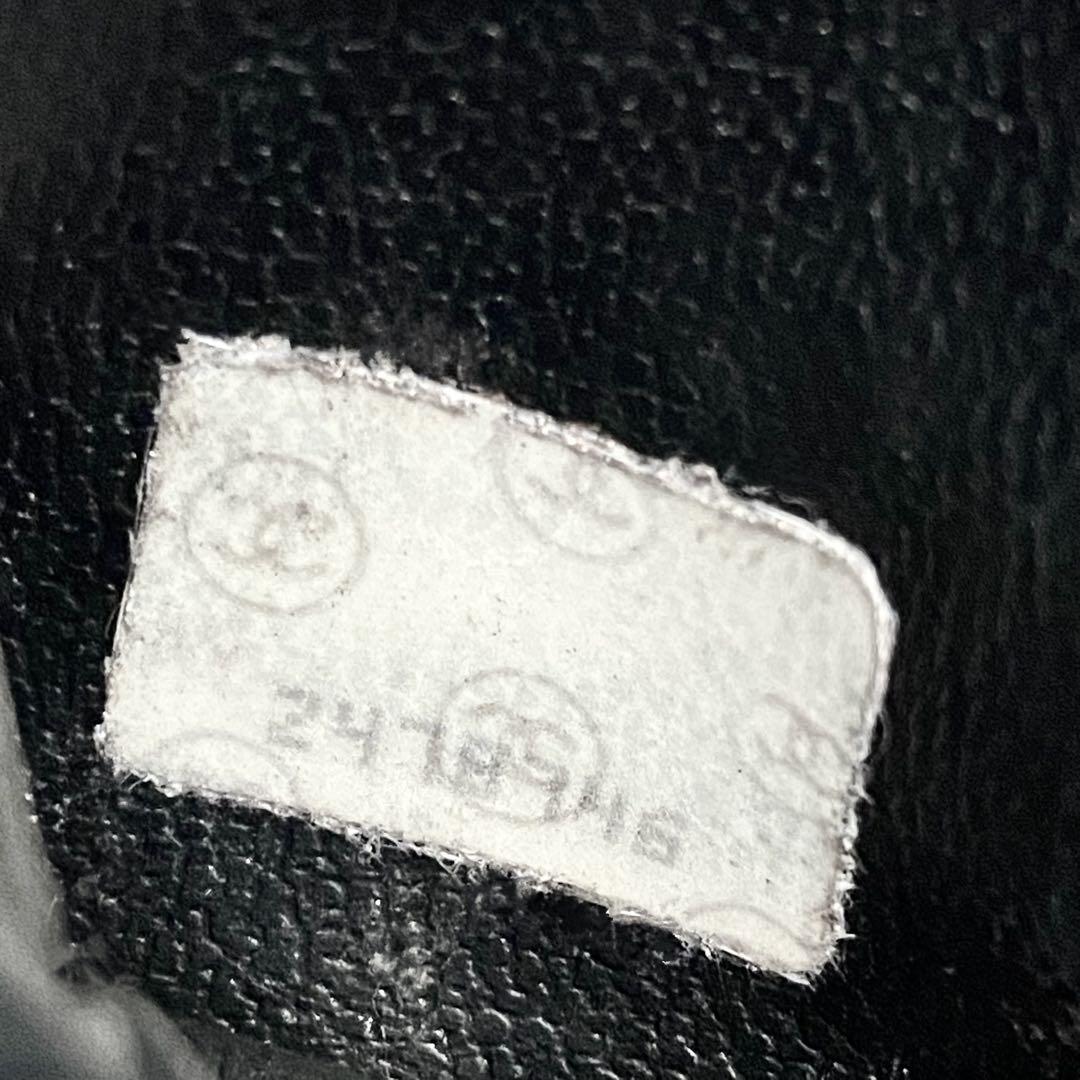 CHANEL バニティバッグ ポーチ シリアルナンバー有り キャビアスキン 黒
