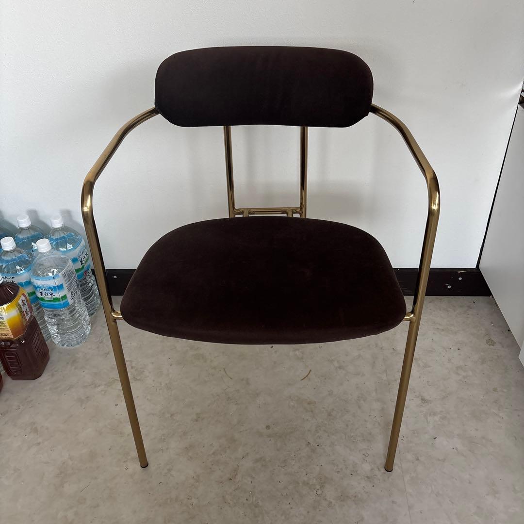 韓国家具　ブラウン　ゴールド　ネイルチェア　ネイル椅子　美品　最安値