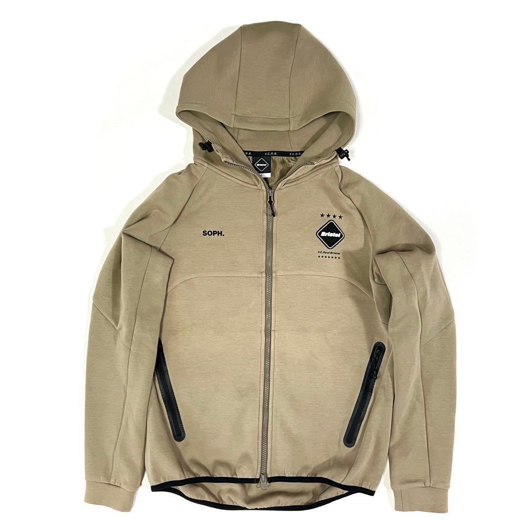 FCRB ベンチレーションフーディ ジップアップフーディ ベージュ S