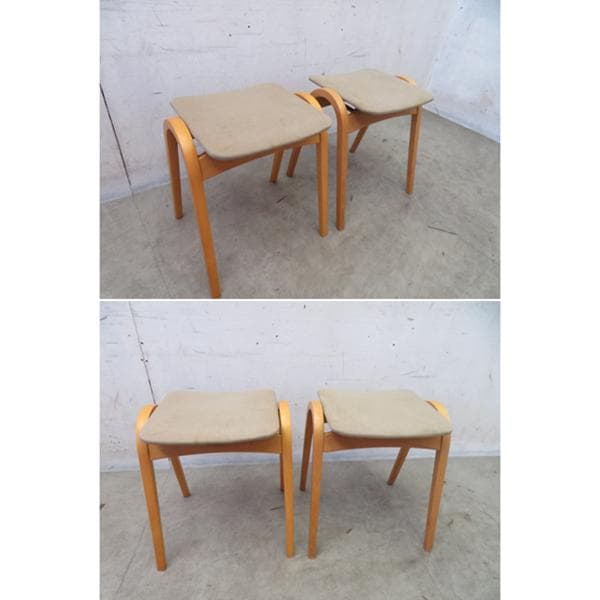 秋田木工■剣持スツール■スツールNo.202■2脚セット■剣持勇■