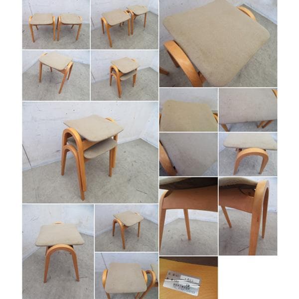 秋田木工■剣持スツール■スツールNo.202■2脚セット■剣持勇■