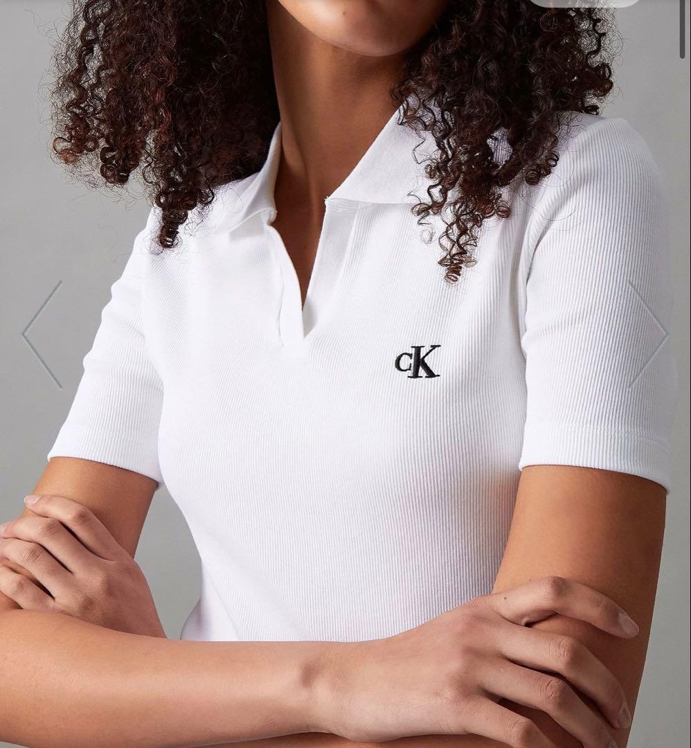  カルバンクライン スリムフィット Vネック ポロシャツ