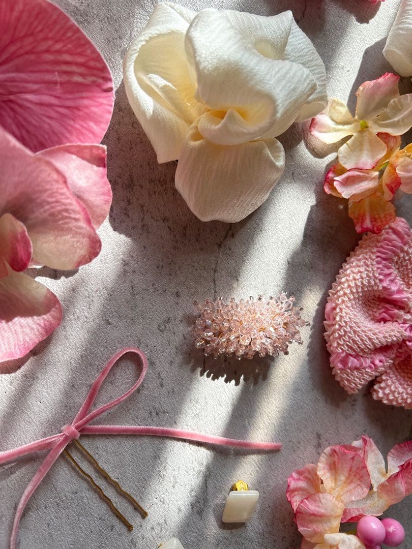 七五三　七五三髪飾り　ヘッドドレス　着物髪飾り　ピンク髪飾り　039