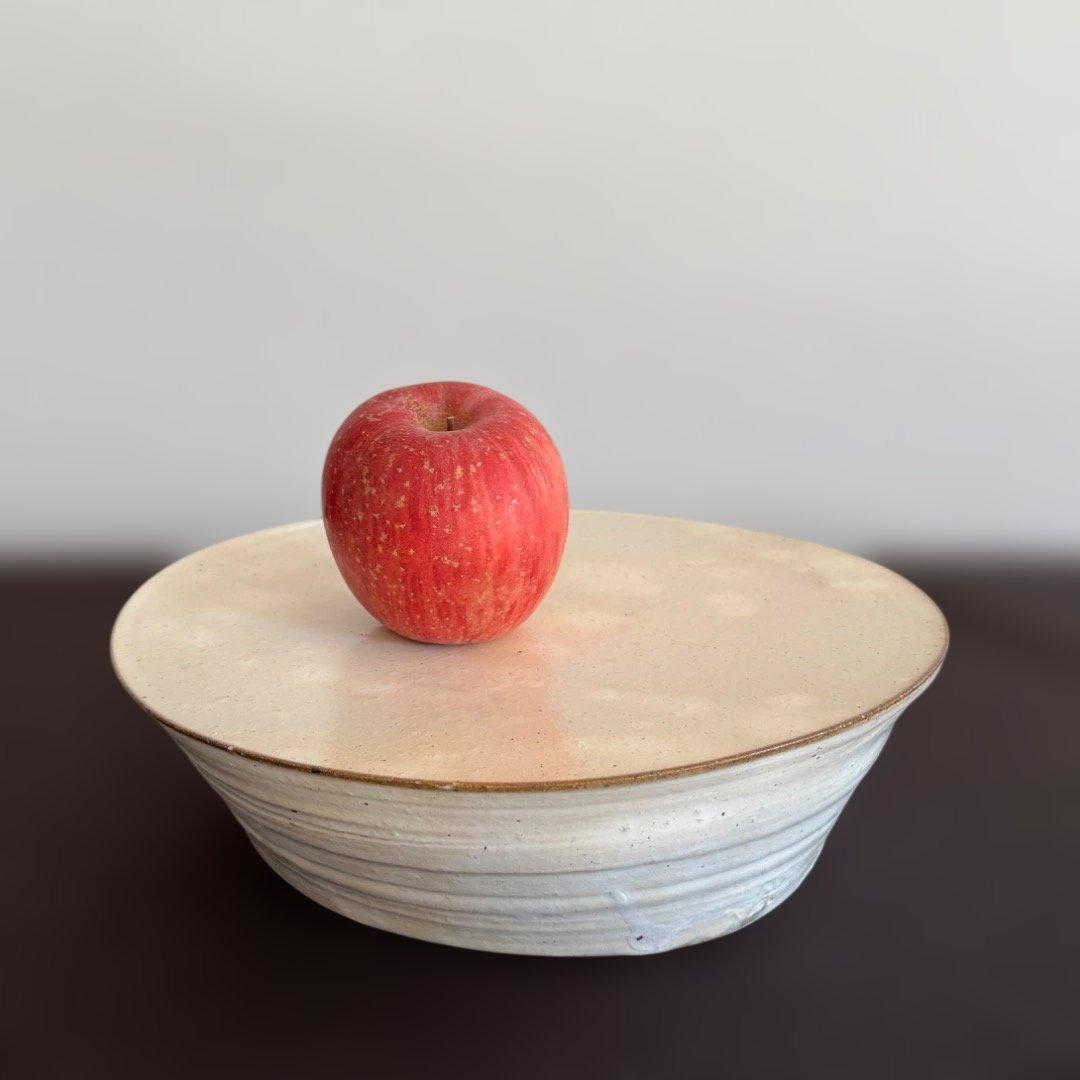 希少：花岡隆　粉引台皿　高台