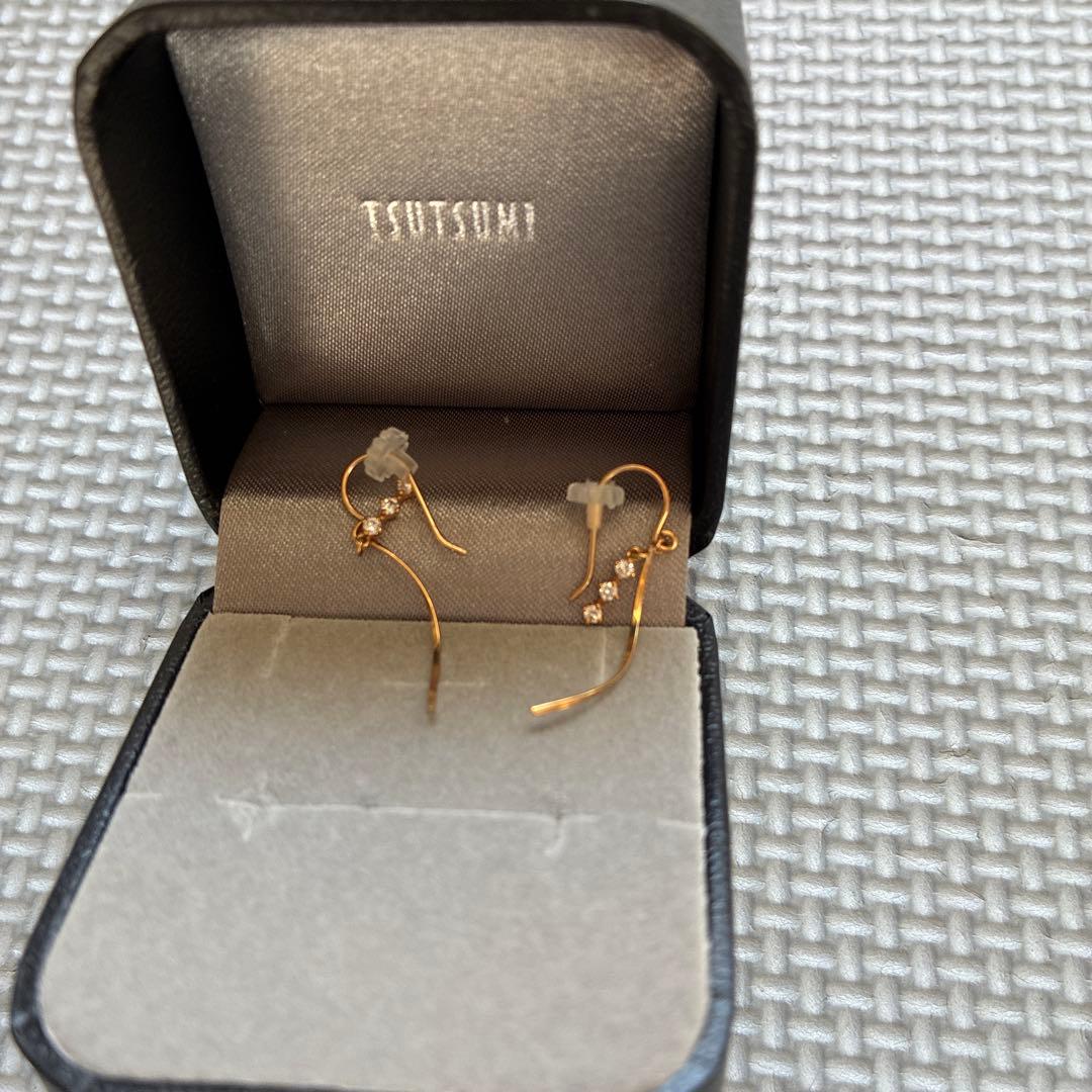 tsutsumiピアスk10とダイアモンド