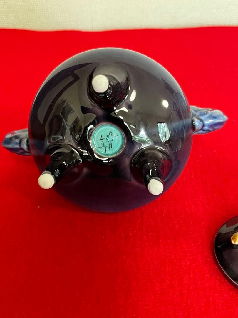 【特価】人間国宝 三代 徳田八十吉(正彦銘) 彩釉 香炉 管理T276