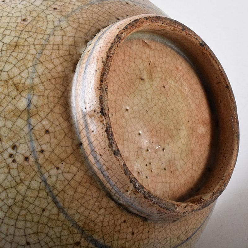 茶道具　瀬戸焼　古瀬戸　染付鳳凰文　平茶碗　鉢　C　R8598H