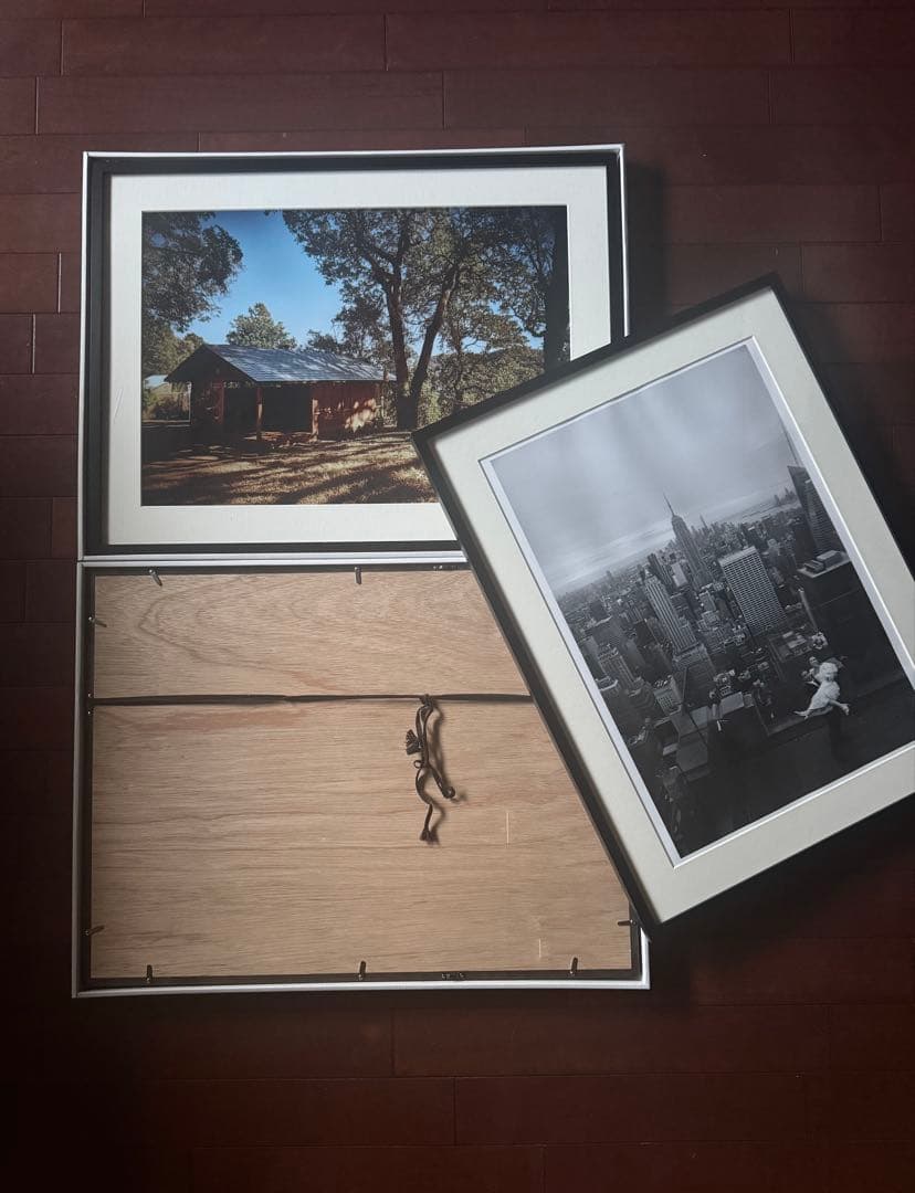 HANDS特注 木製フレーム 額縁 額装 黒 4個〜7個セット