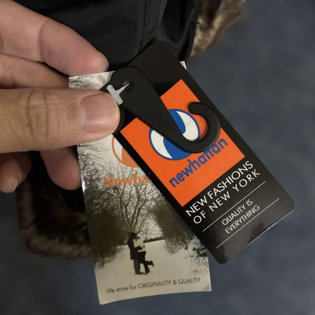 knosis newhatian 黒 ナイロンジャケット ファー付き