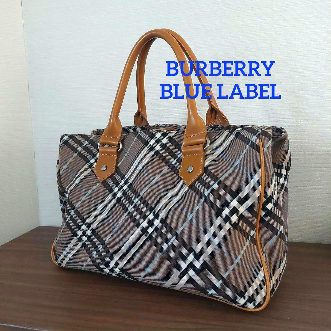 BURBERRY BLUE LABEL ハンドバッグ ノバチェックキャンバス