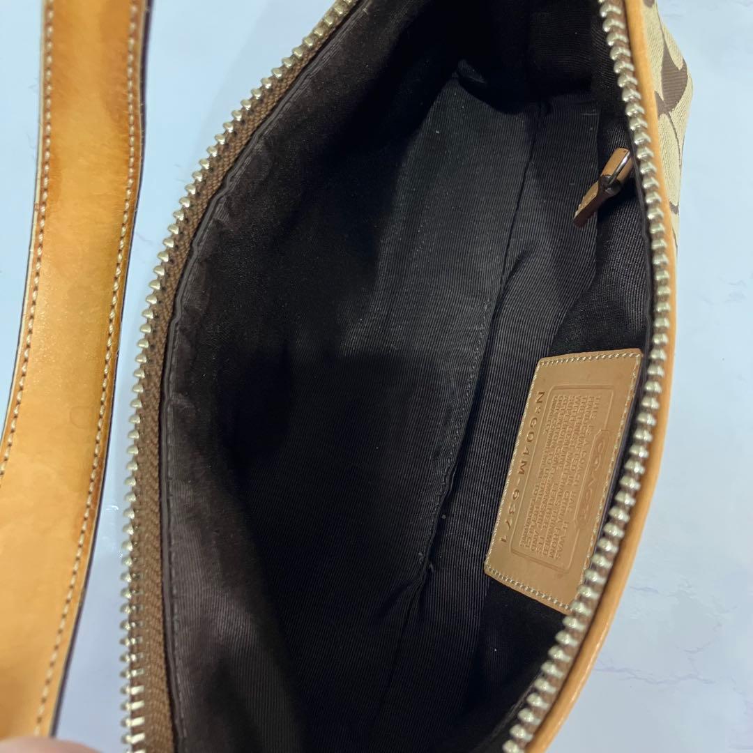 COACH コーチ 6371 アクセサリーポーチ シグネチャー　ワンショルダー