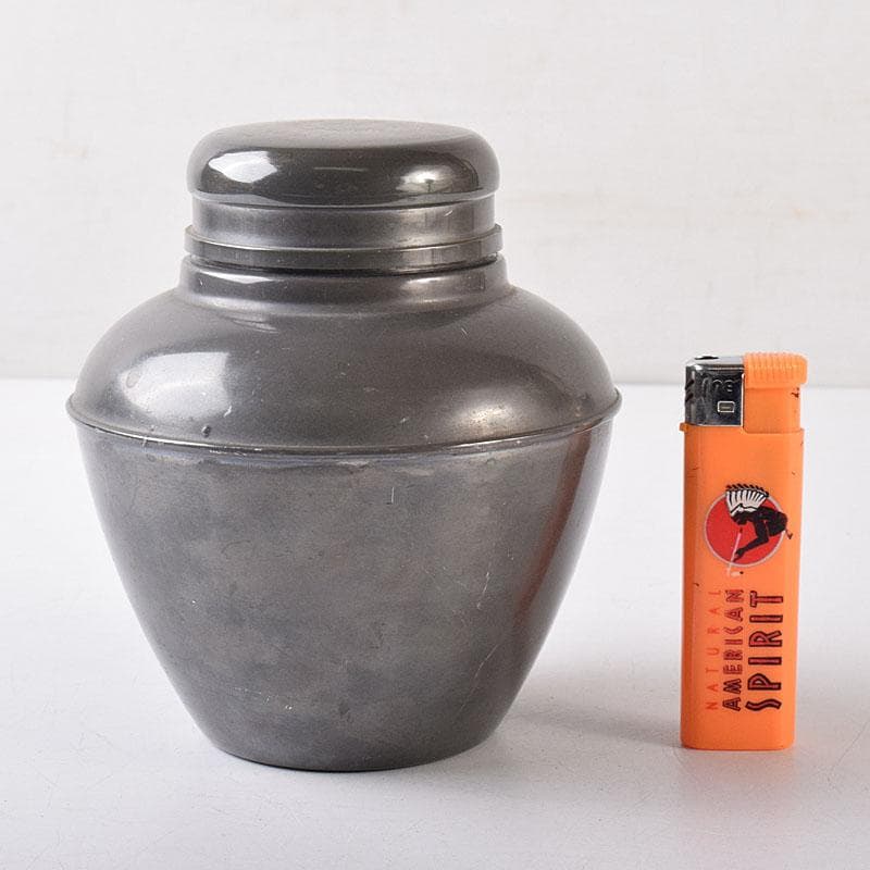 煎茶道具　錫製　茶壷　茶心壷　約718g　F　R8746