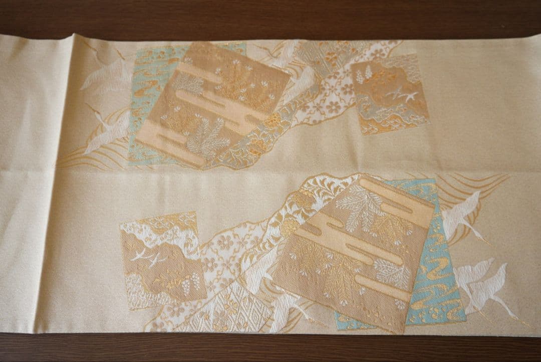 緑み薄い灰色訪問着セット 正絹 袷 作家