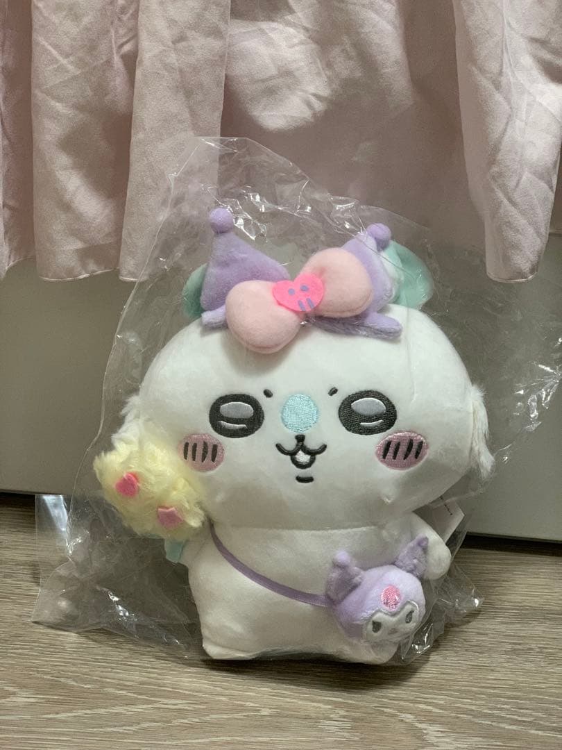 【正規品】ちいかわ サンリオコラボぬいぐるみ★モモンガ×クロミ