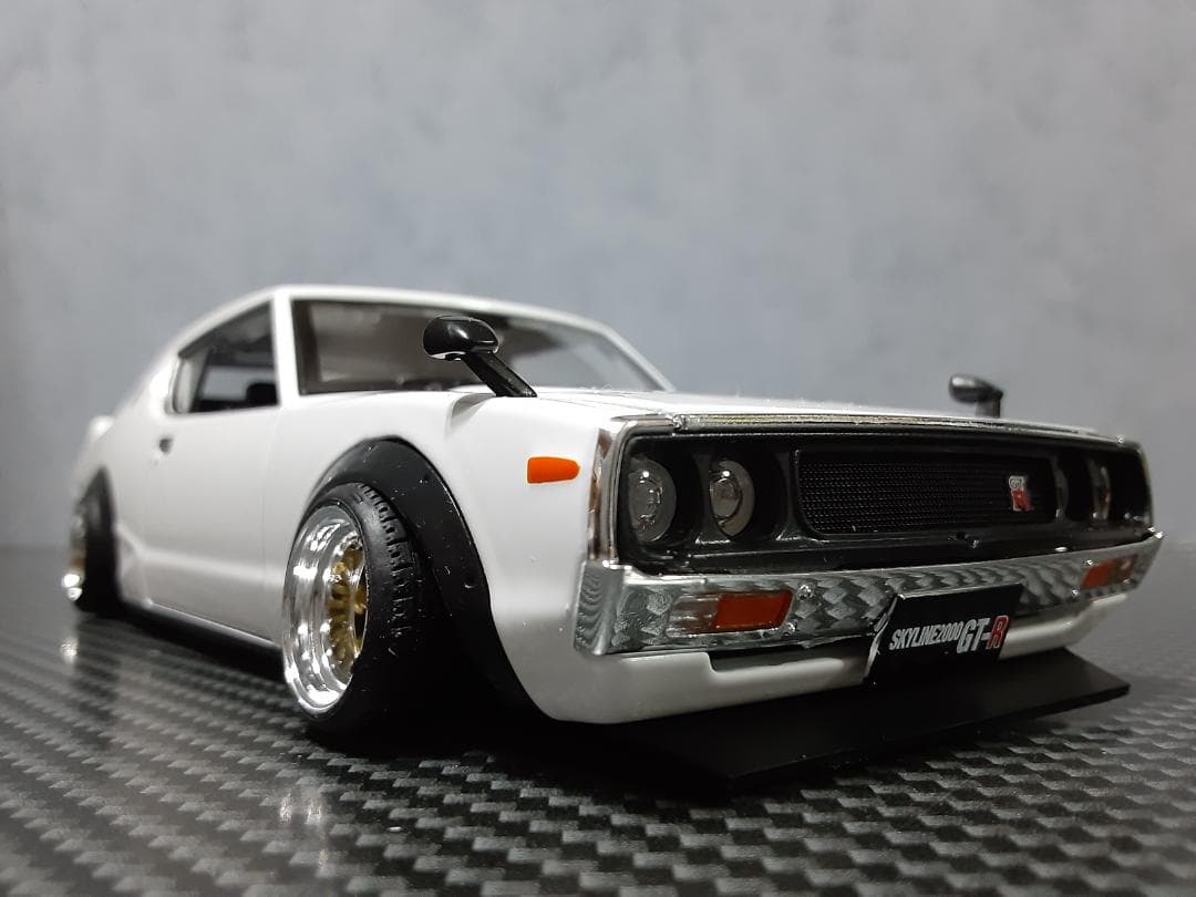 Maisto 1/24 日産 ケンメリ GT-R カスタム改 ワタナベ 金