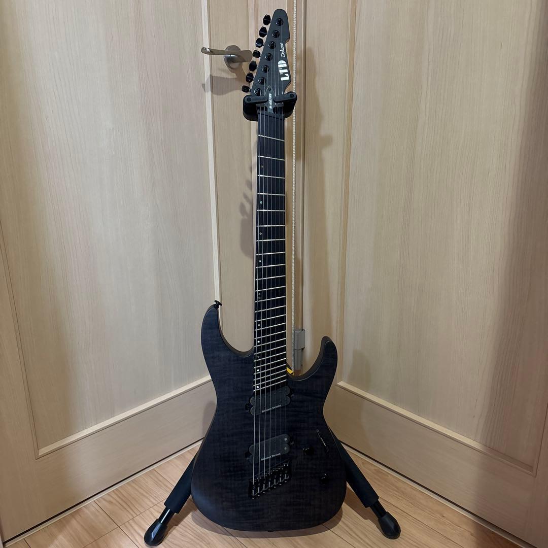 ギター M-1007 MULTI-SCALE See Thru Black Satin