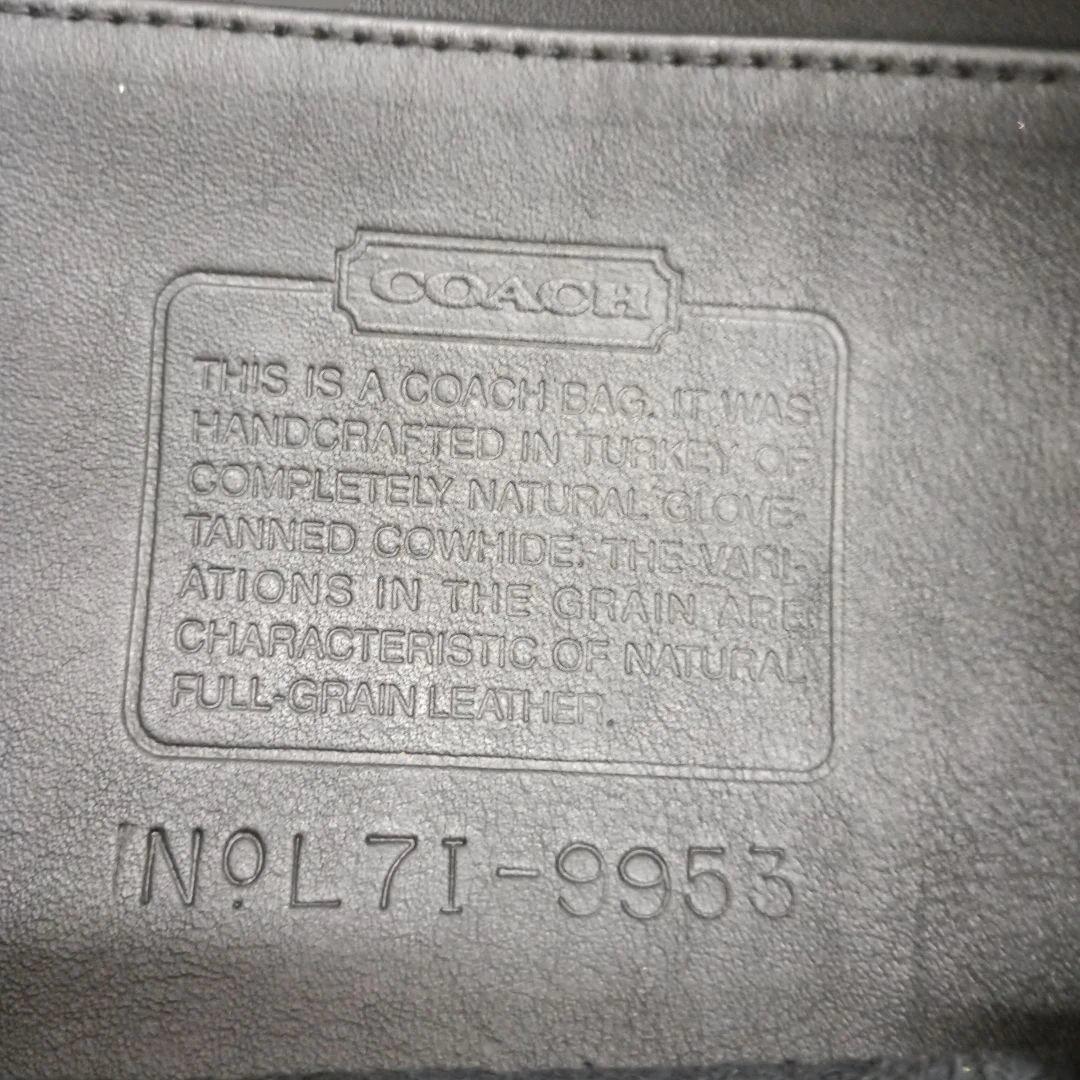 COACH ブラックレザーショルダーバッグ