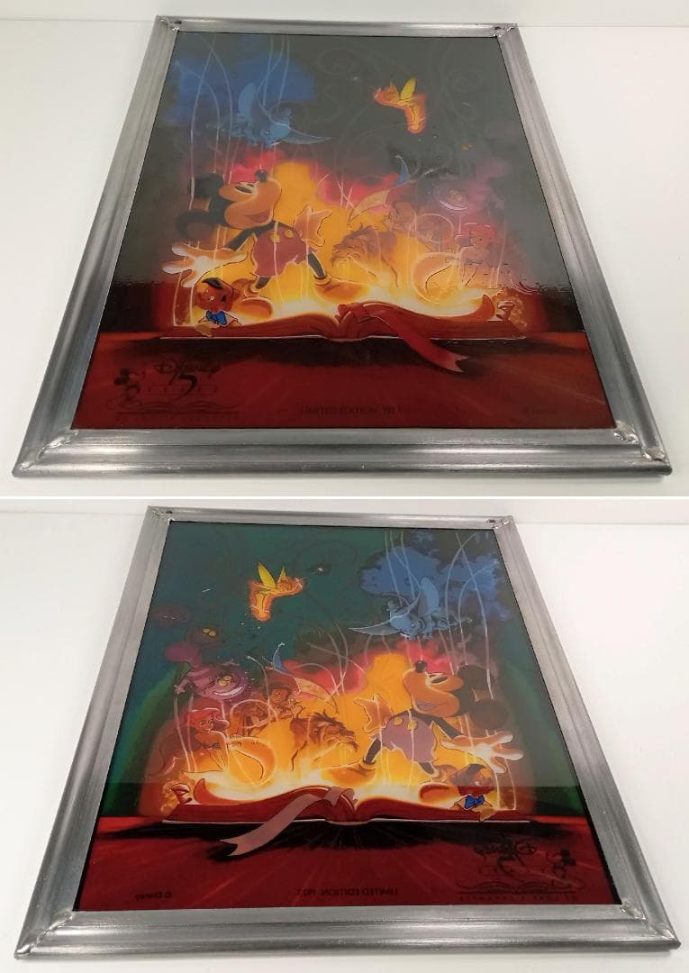 新品ディズニー社 創立75周年ミッキー ステンドグラス グラスマスターズ社