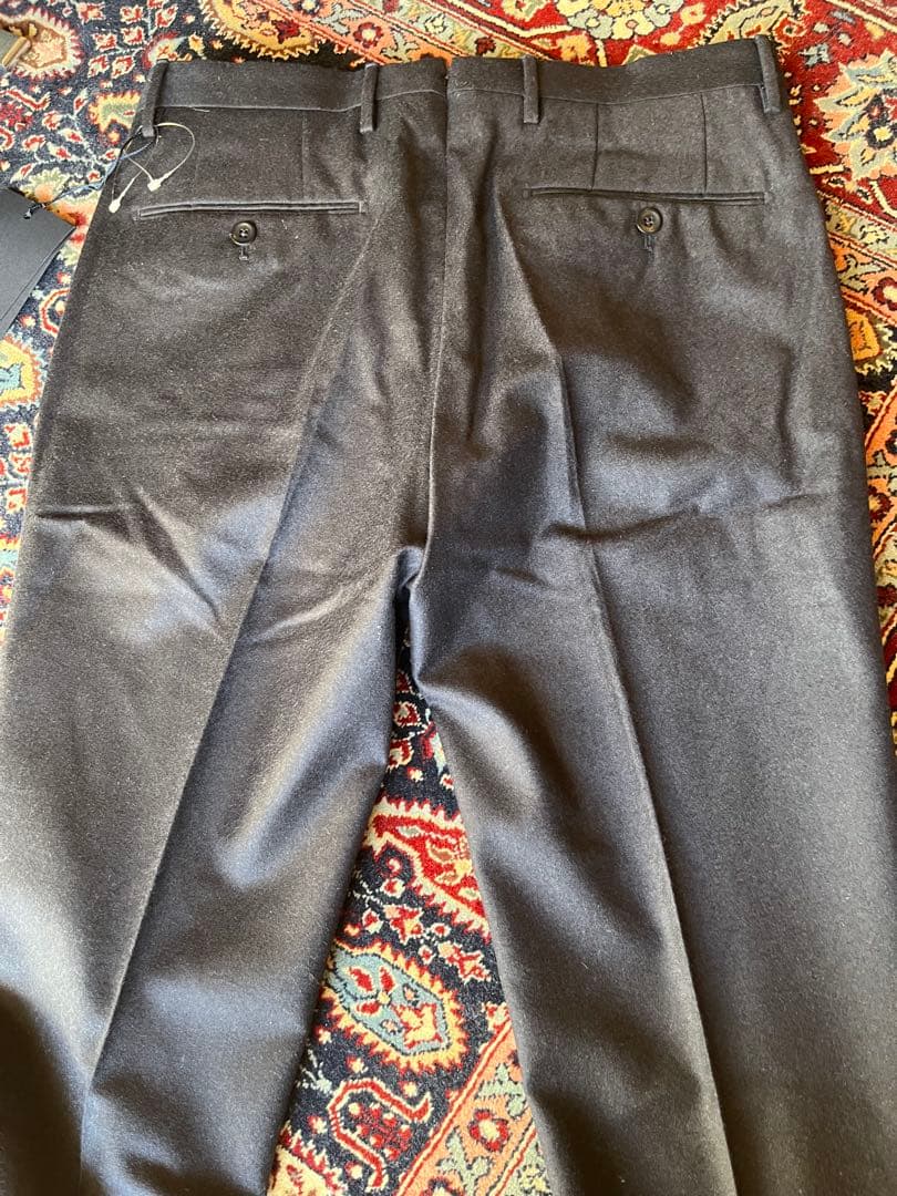 新品未使用/INCOTEX/起毛スラックス/インコテックス/ネイビー46