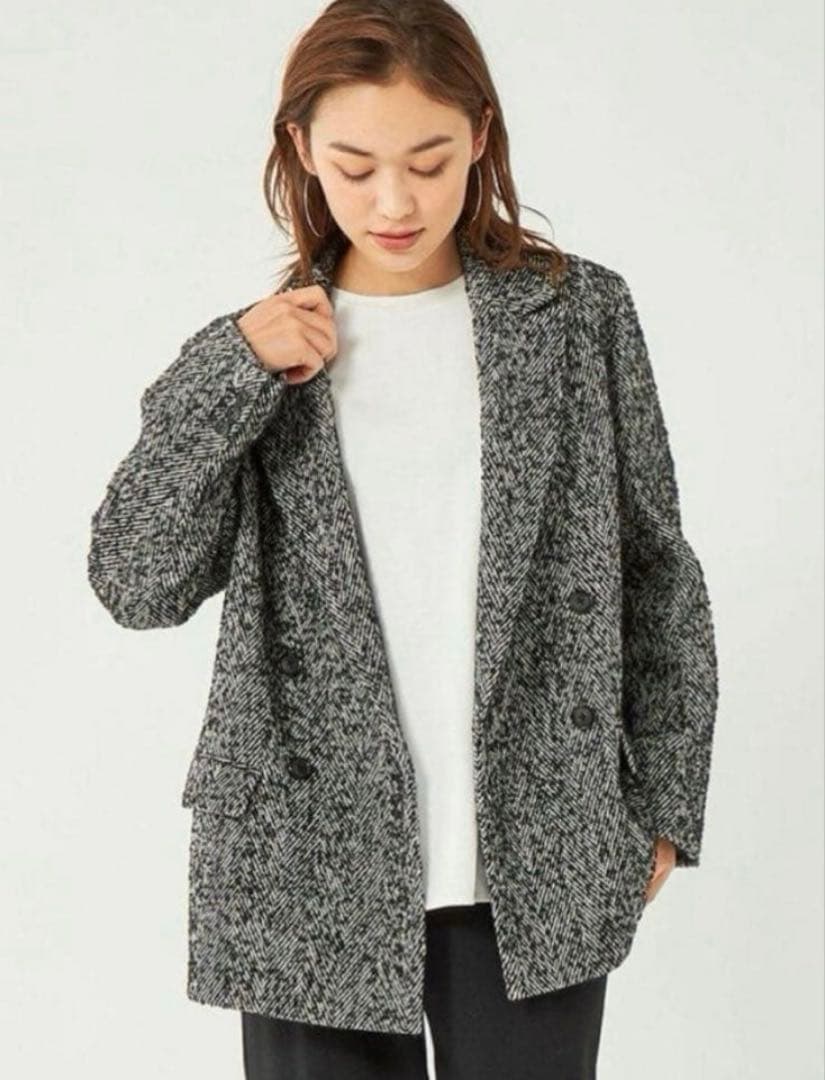 【新品タグ付き】ユナイテッドアローズ　ヘリンボン ジャコット ブラック