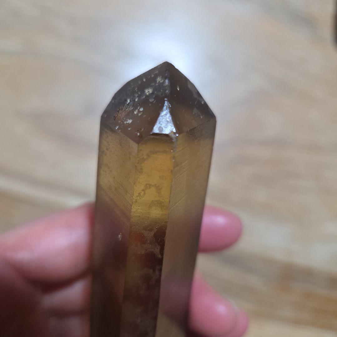 シトリン　原石　ザンビア産　207g　極上　非加熱　非研磨 　鉱物標本