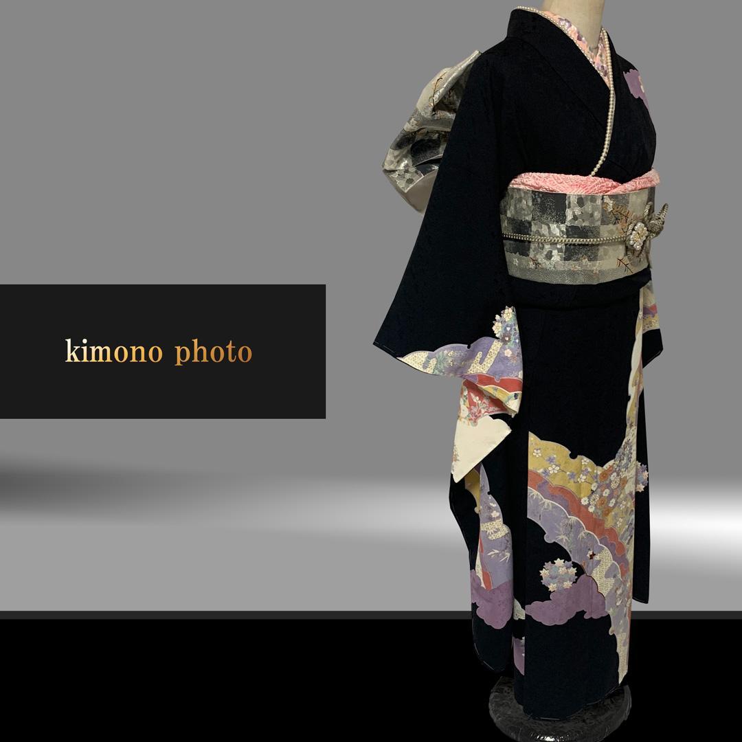 【新品、未使用】振袖7点フルセット【極上逸品】正絹【金彩手描き友禅】トールサイズ