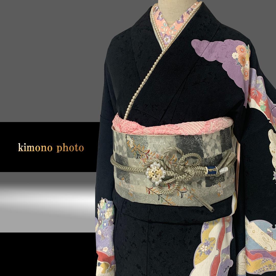 【新品、未使用】振袖7点フルセット【極上逸品】正絹【金彩手描き友禅】トールサイズ