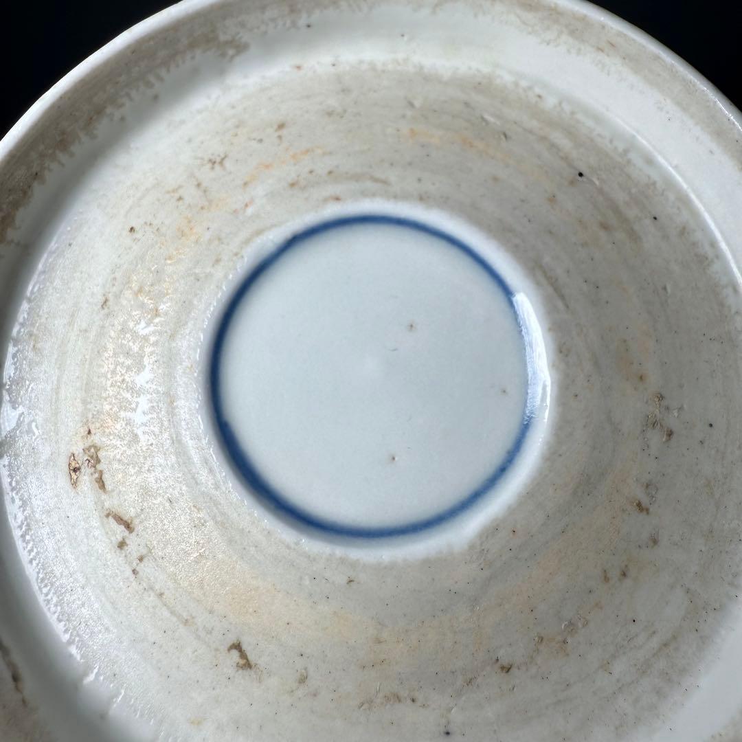 古伊万里　色絵千鳥文膾皿　12客　松　梅　蝶　魚　鹿の目　金蘭手　直径15cm