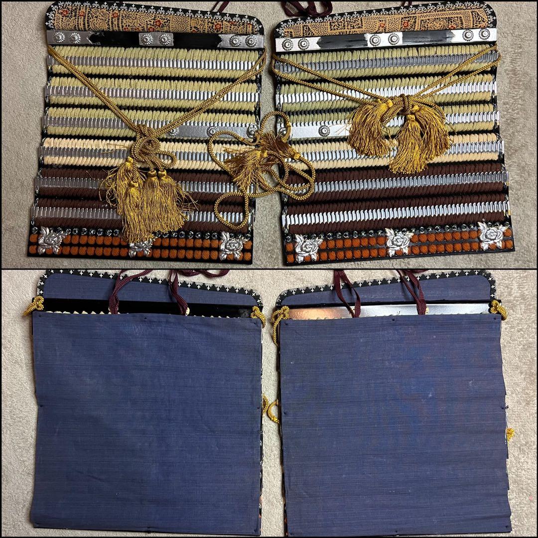 【希少•未着用】萌黄色（緑）縅糸 鉄地黒胴当世具足 【甲冑 等身大】 鎧 一式