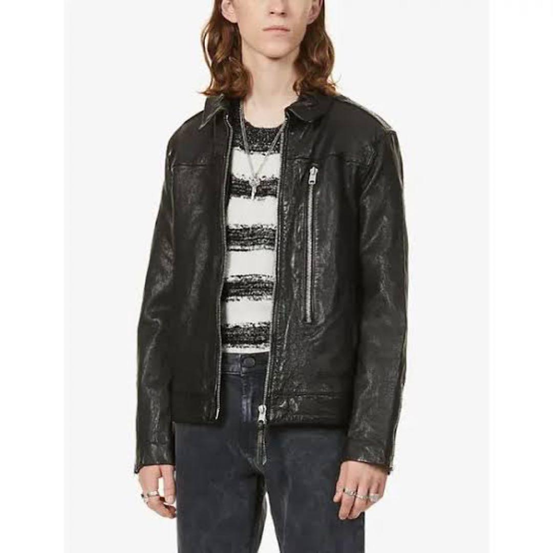 ALLSAINTS ブラック シングルライダースジャケット