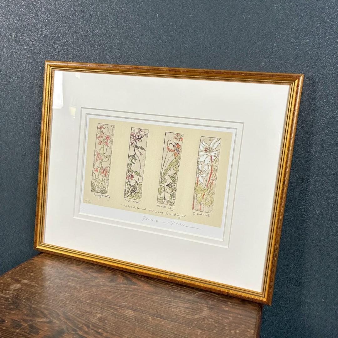 美品 ジョアン・アイザック「Wood～/森の花々」ジクレー 直筆サイン・保証書有