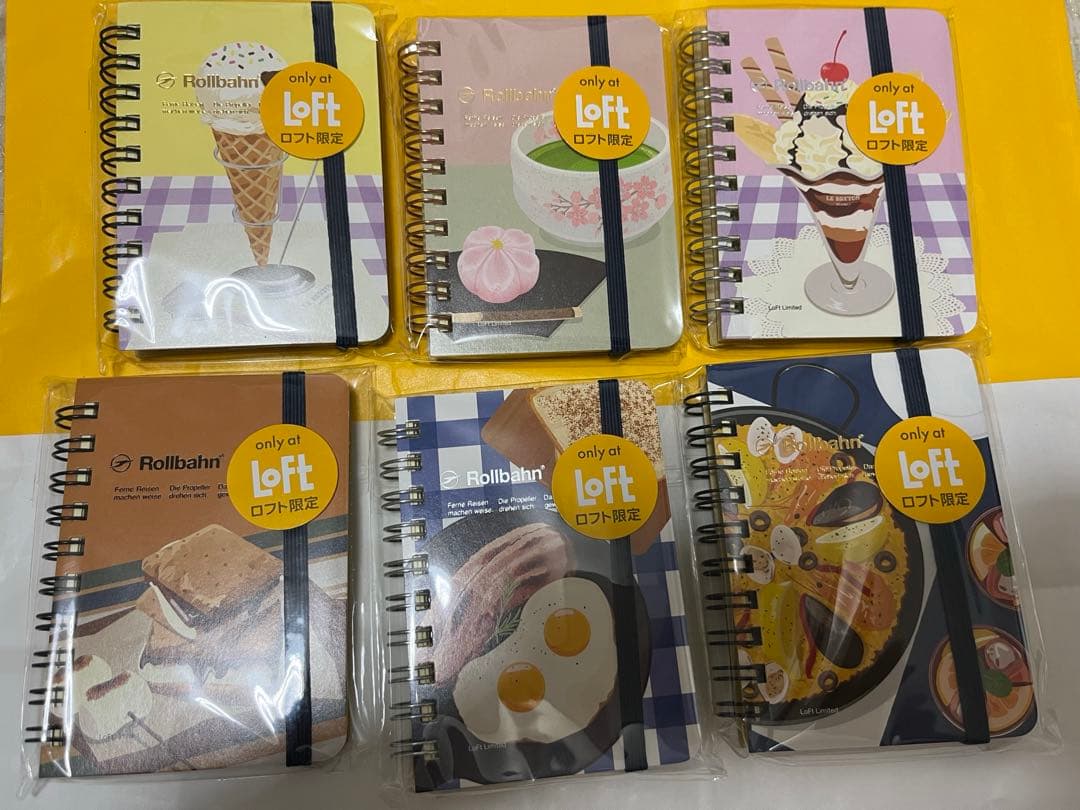 Rollbahn　ロルバーンロフト限定 　 ポケット付きメモ　ミニ　6冊セット