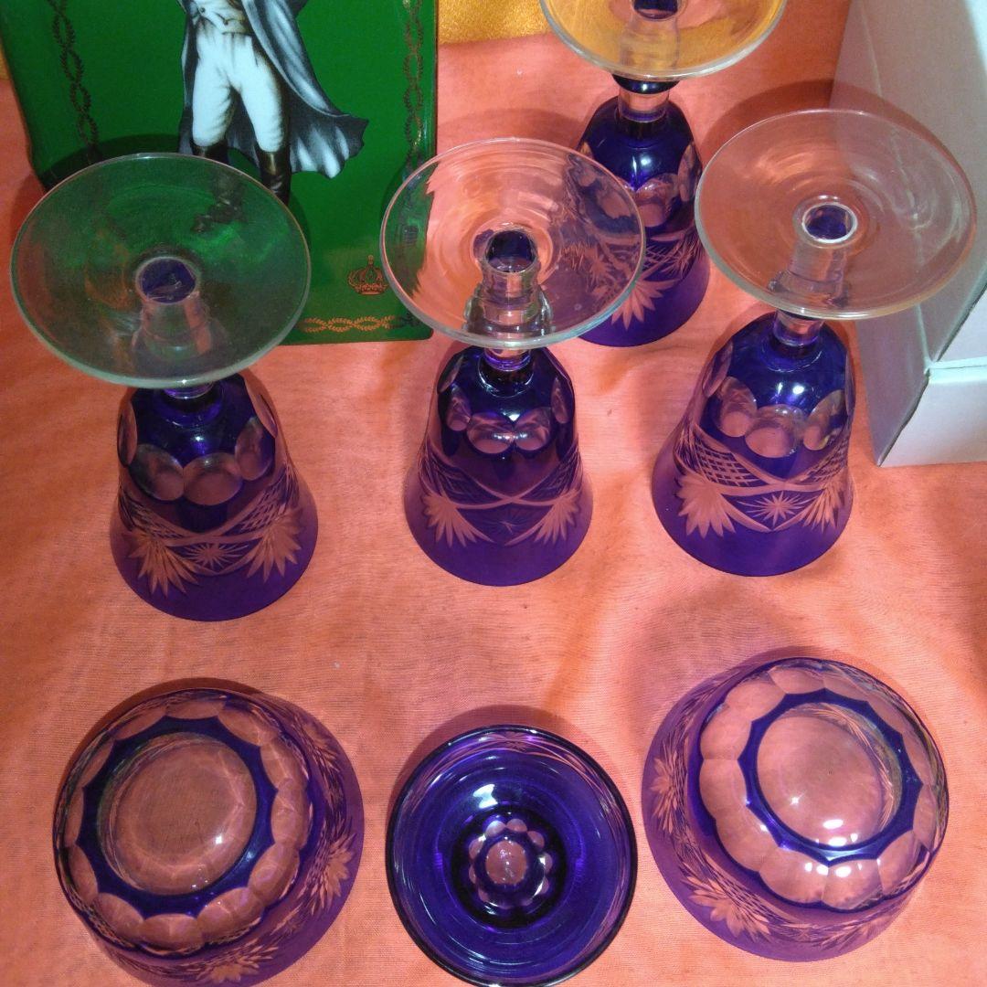 51年前のバルボア～金粉入～リキュール750ml～ナポレオン酒の空瓶～グラス7個