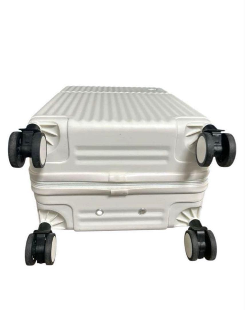 【Ashard】スーツケースフロントオープン ホワイト Lサイズ 約95L