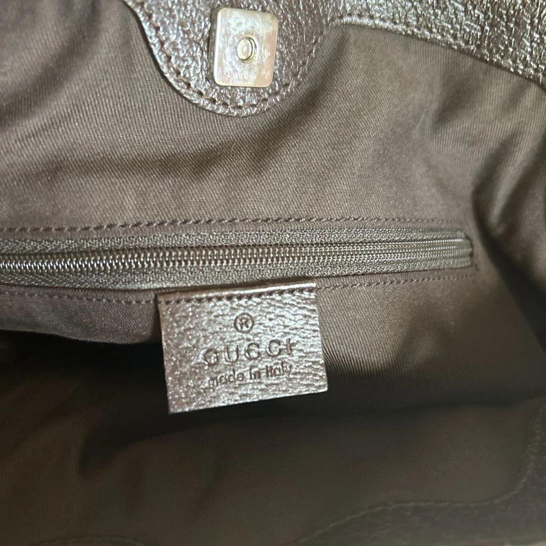 GUCCI グッチ　GGキャンバス　ショルダーバッグ　トートバッグ　ブラウン