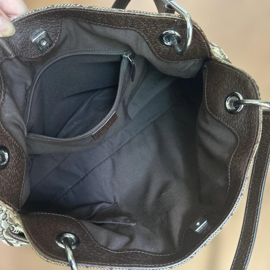 GUCCI グッチ　GGキャンバス　ショルダーバッグ　トートバッグ　ブラウン