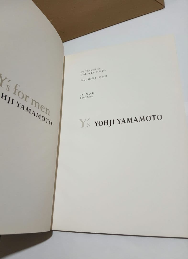 Y's,Y'sフォーメンヨウジヤマモト 1993-1994コレクションカタログ