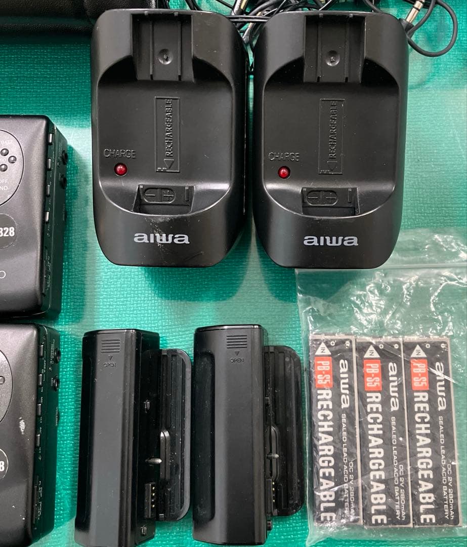 現状品 AIWA JX828 ポータブル カセットプレーヤー　2台