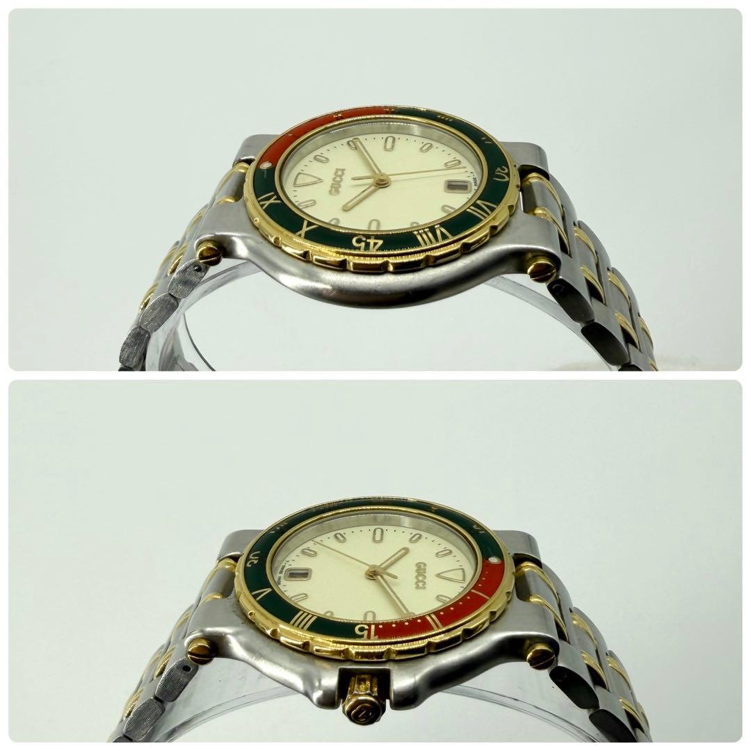 【稼働/廃盤モデル】グッチ 腕時計 9700M クラシックダイバー コンビ 赤緑